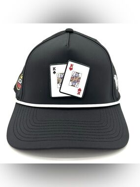 CPT Kings Curved 5 Panel Rope Hat Branded Bills Vegas Poker Cards Cap Snapback